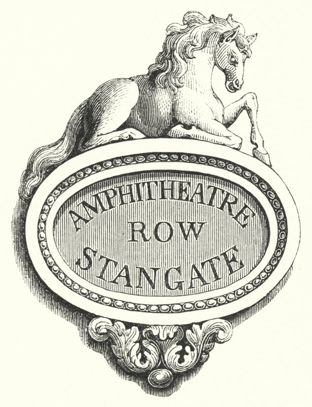 Placas para esquinas de calles, Amphitheatre Row, Stangate de English School
