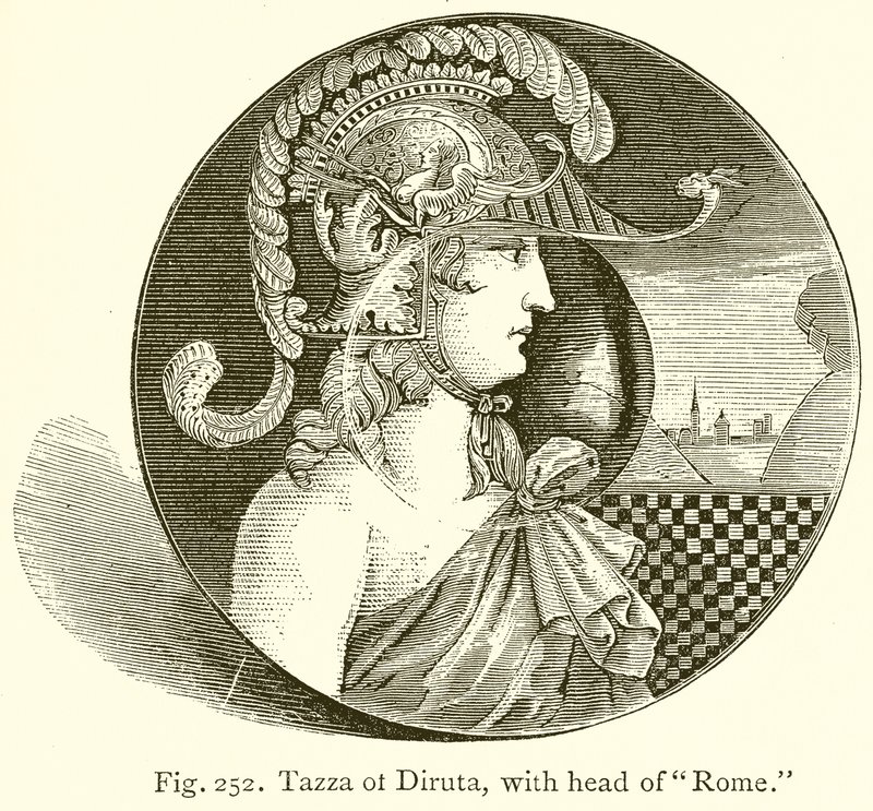 Tazza de Diruta, con cabeza de Roma de English School