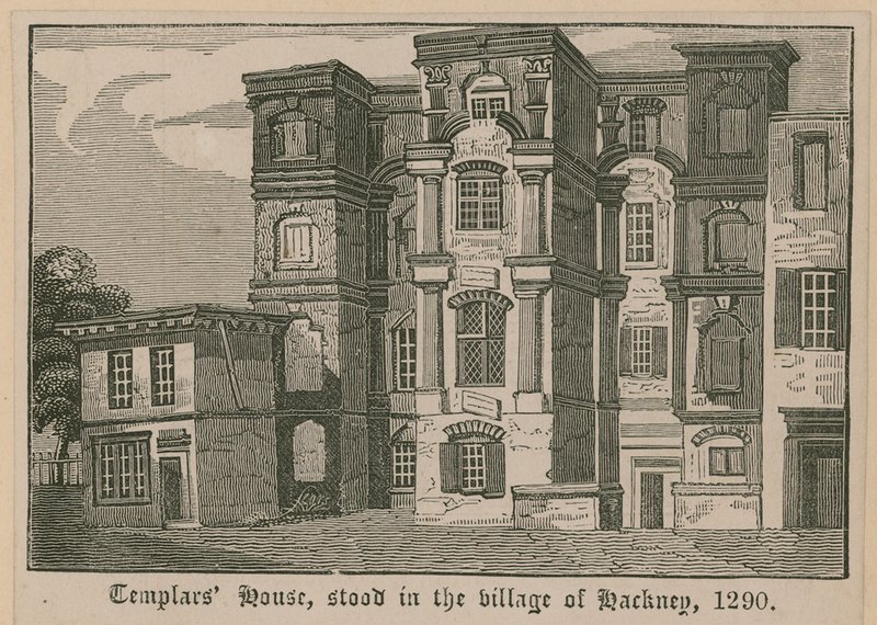 Casa de los Templarios, ubicada en el pueblo de Hackney, 1290 de English School