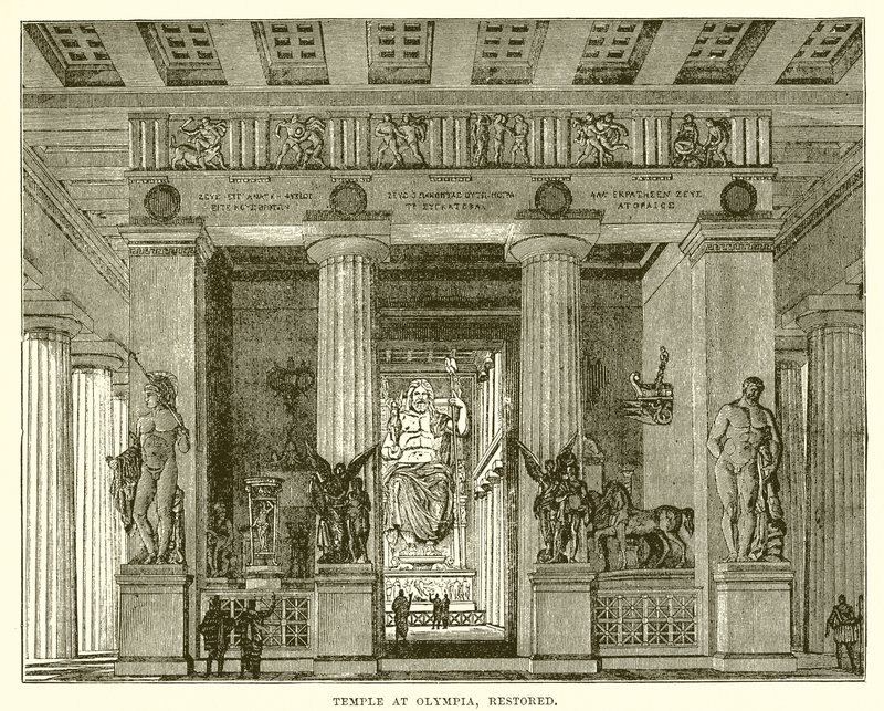 Templo en Olimpia, restaurado de English School