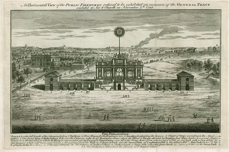 Templo en honor a la Paz de Aquisgrán 1749 de English School