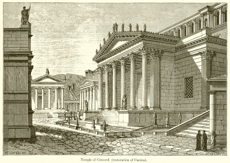 Templo de la Concordia (Restauración de Canina) de English School