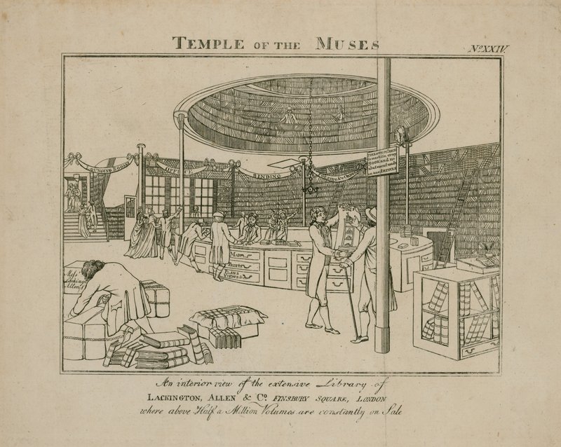 Temple of the Muses, Lackington Allen & Co, Finsbury Square de English School