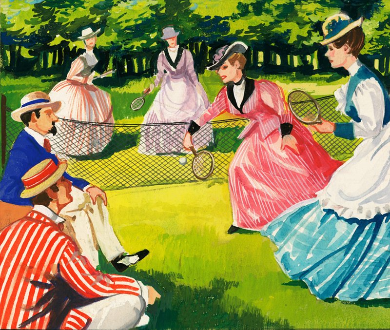 El tenis siempre fue popular entre las mujeres de English School