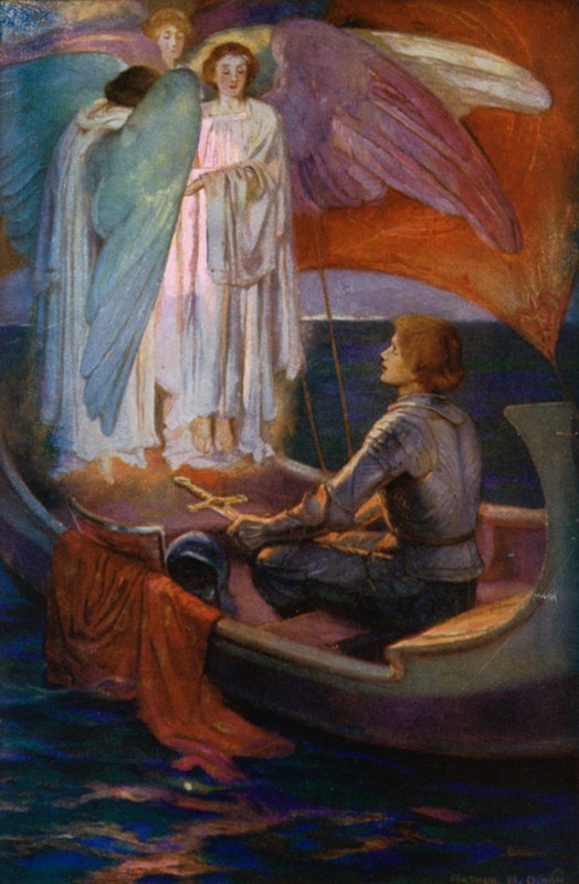 Poema de Tennyson: Sir Galahad de English School