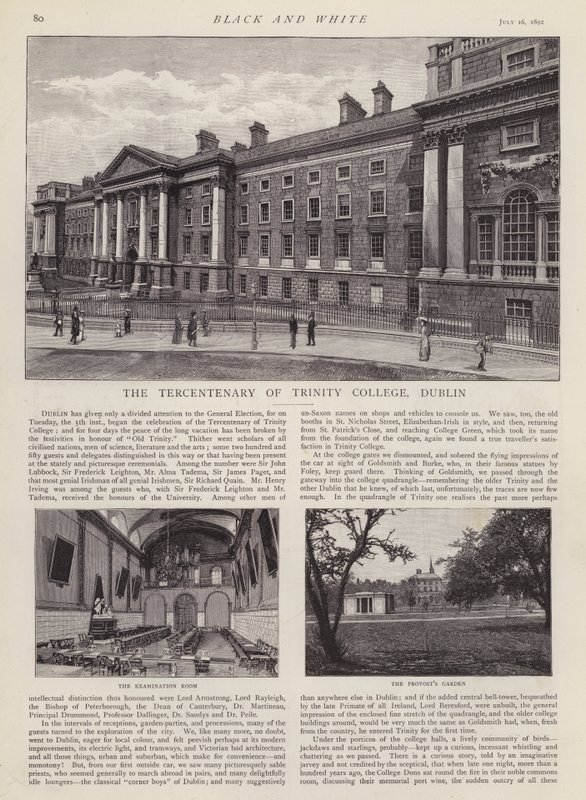 Tercer centenario del Trinity College, Dublín, Irlanda de English School