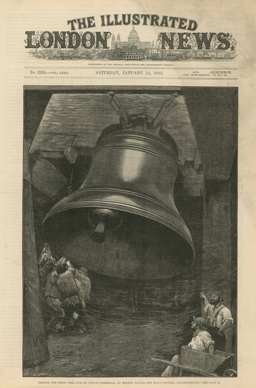 Prueba de la gran campana para la Catedral de San Pablo de English School