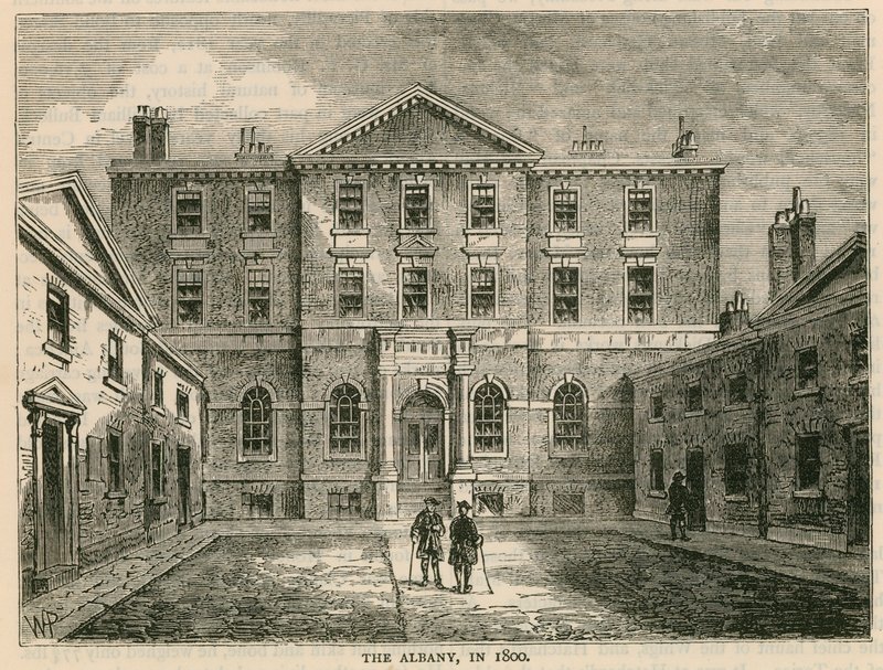 The Albany, Londres, en 1800 de English School