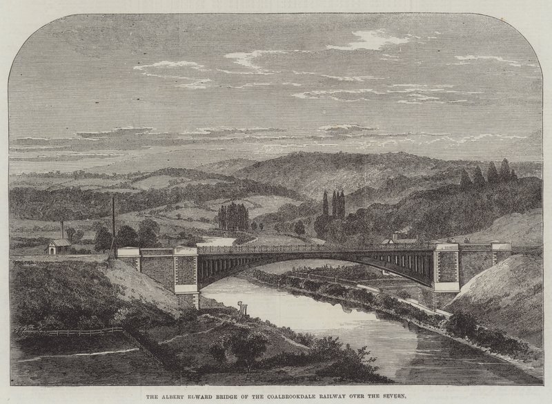El puente Albert Edward del ferrocarril de Coalbrookdale sobre el Severn de English School