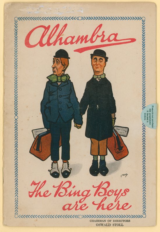 El Alhambra, Leicester Square, Londres, programa para The Bing Boys de English School