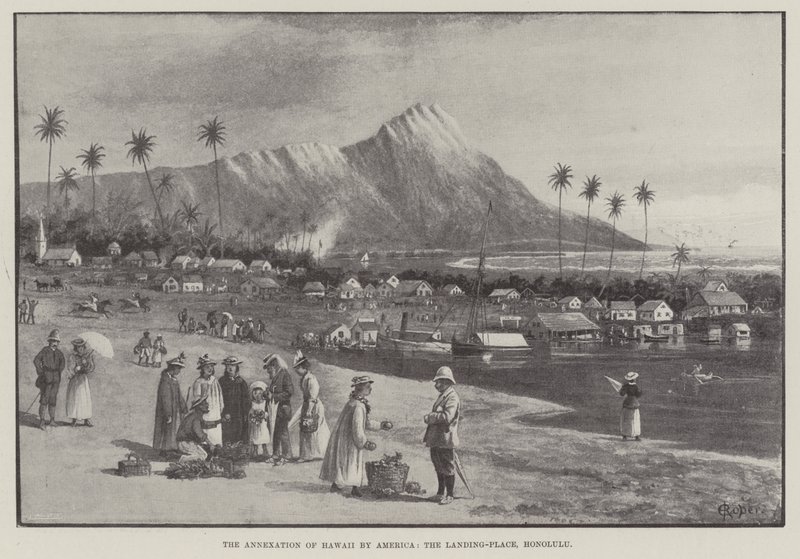 La anexión de Hawái por América, el lugar de desembarco, Honolulu de English School