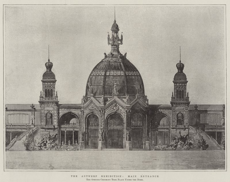 La exposición de Amberes, entrada principal de English School