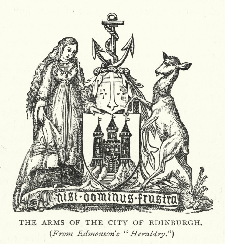 Las Armas de la Ciudad de Edimburgo (grabado) de English School