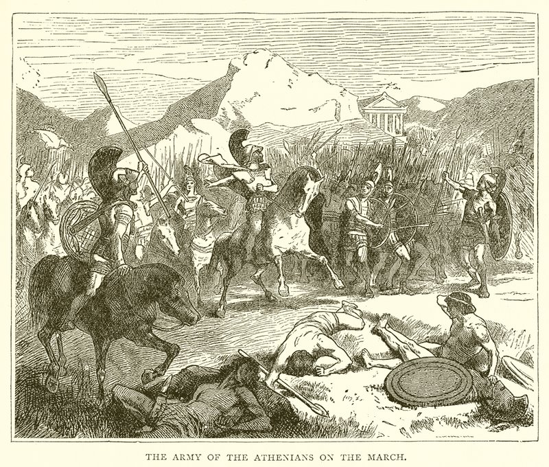 El ejército de los atenienses en marcha de English School