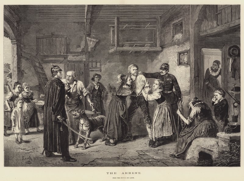 El arresto (grabado) de English School