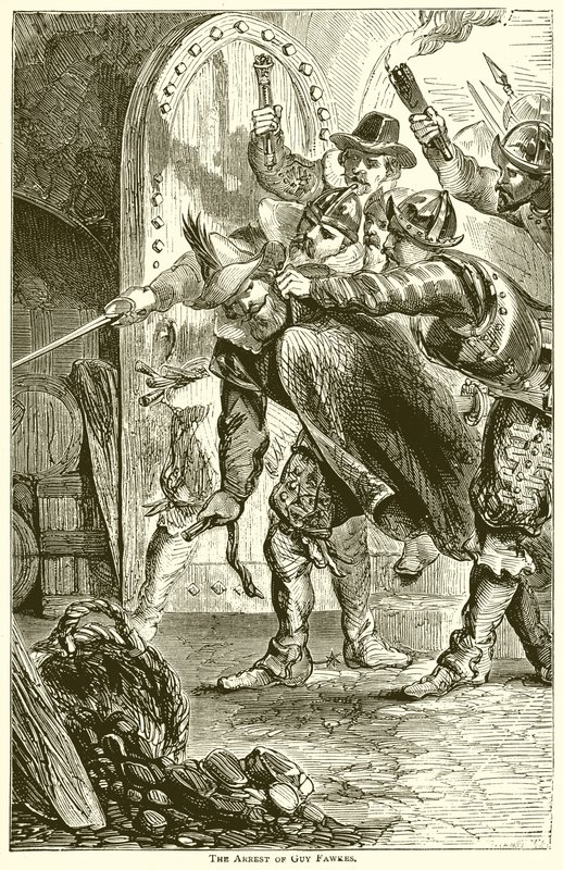 El arresto de Guy Fawkes de English School