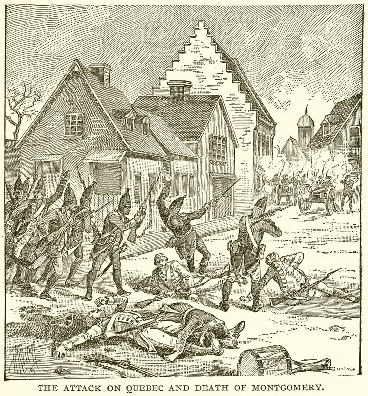 El ataque a Quebec y la muerte de Montgomery de English School