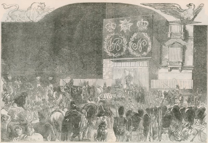 El Baile de Disfraces en la Embajada Francesa, Albert Gate House - Llegada de Su Majestad de English School