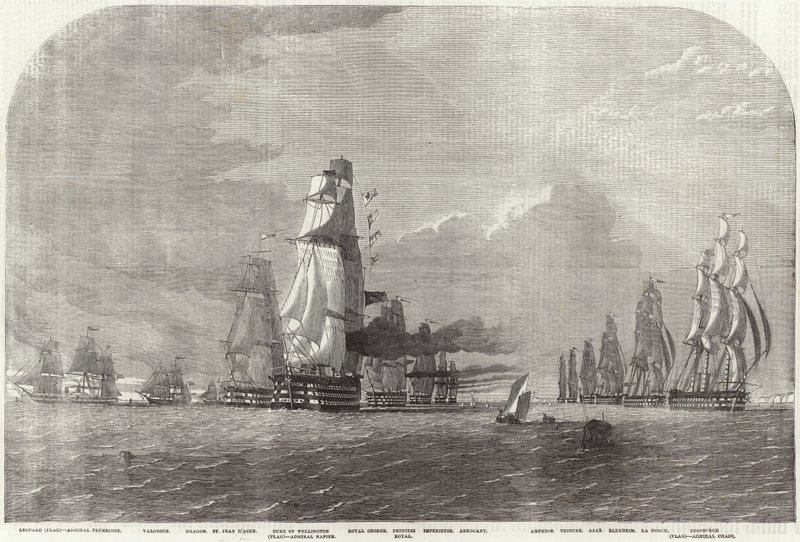 La flota báltica corriendo hacia el Estrecho de Dover de English School