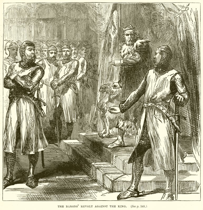 La revuelta de los barones contra el rey de English School