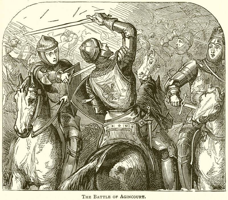 La batalla de Agincourt de English School
