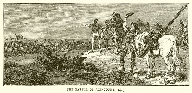 La Batalla de Agincourt, 1415 de English School