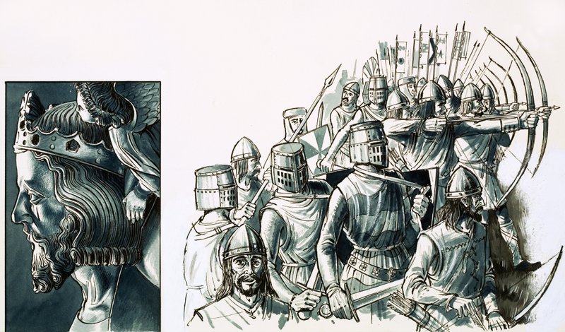 La Batalla de Bannockburn de English School