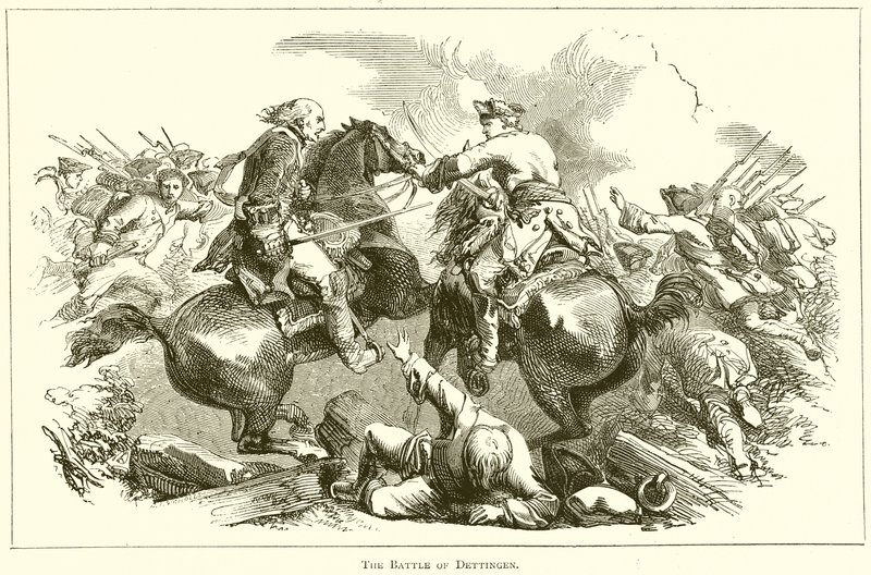 La batalla de Dettingen de English School