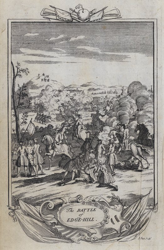 La batalla de Edge Hill (grabado) de English School