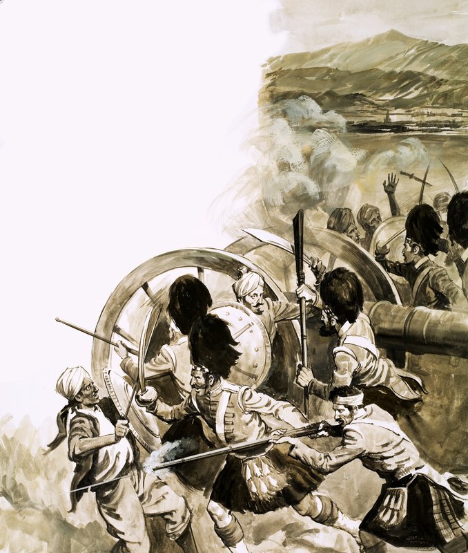 La Batalla de Kandahar, librada el 1 de septiembre de 1880 de English School