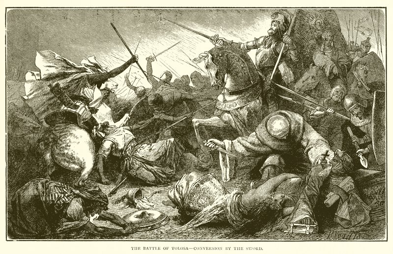 La batalla de Tolosa--Conversión por la espada de English School