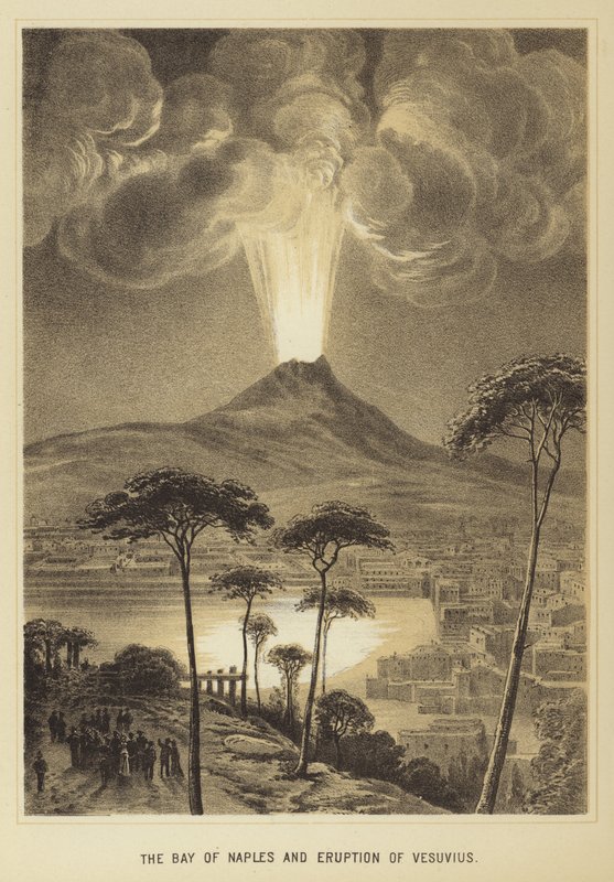 La bahía de Nápoles y la erupción del Vesubio de English School