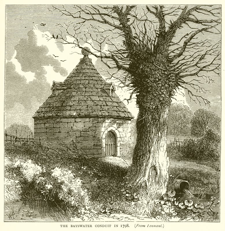 El conducto de Bayswater en 1798 de English School