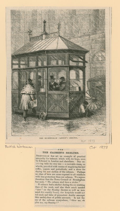 El refugio de cocheros de Birmingham de English School