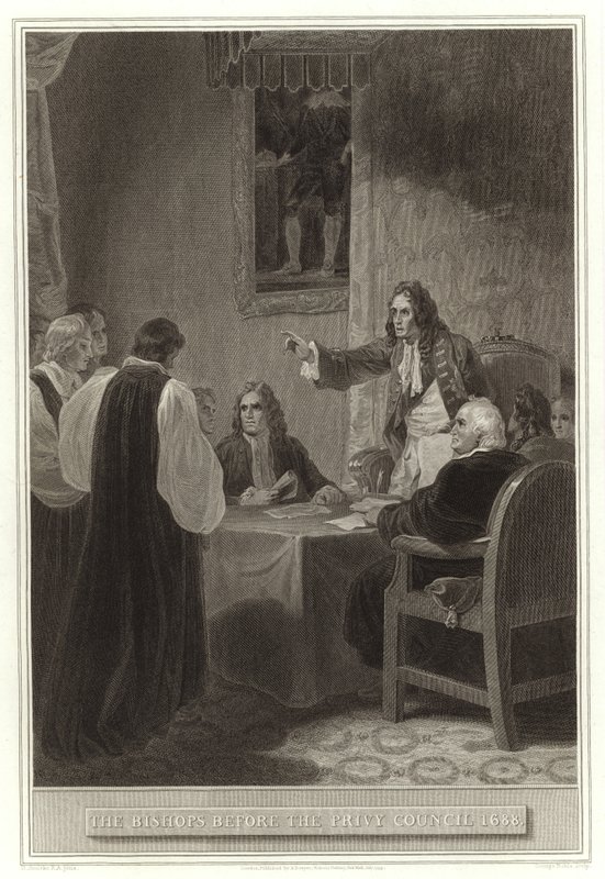 Los obispos ante el Consejo Privado 1688 de English School