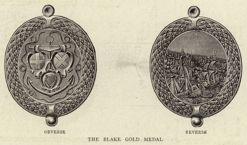 La medalla de oro negra (grabado) de English School