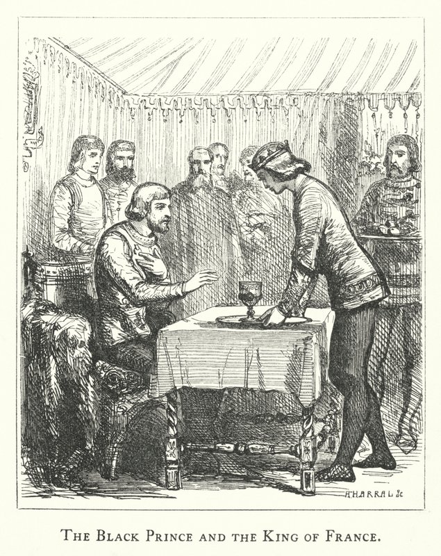 El Príncipe Negro y el Rey de Francia de English School
