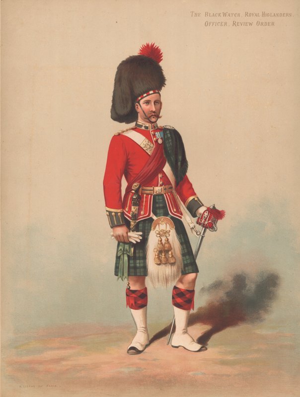 The Black Watch, Royal Highlanders, Oficial, Orden de Revista de English School