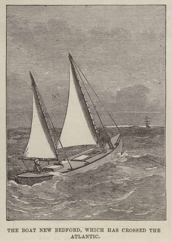 El barco New Bedford, que ha cruzado el Atlántico (grabado) de English School
