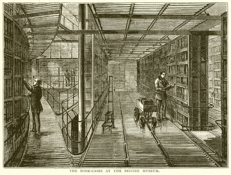 Las Estanterías del Museo Británico de English School