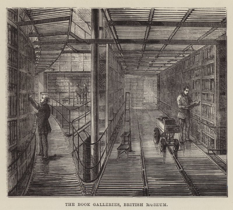 Las galerías de libros, Museo Británico de English School