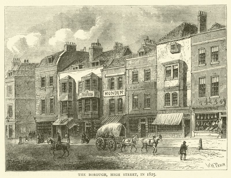 The Borough, High Street, en 1825 de English School