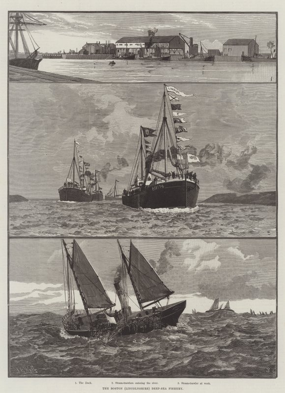 La pesca de alta mar de Boston (Lincolnshire) de English School