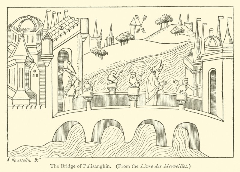 El puente de Pulisanghin (grabado) de English School