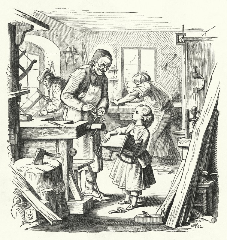 La cuna rota (grabado) de English School