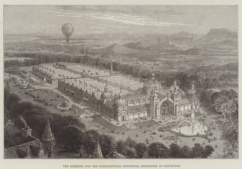 El edificio para la Exposición Industrial Internacional en Edimburgo de English School