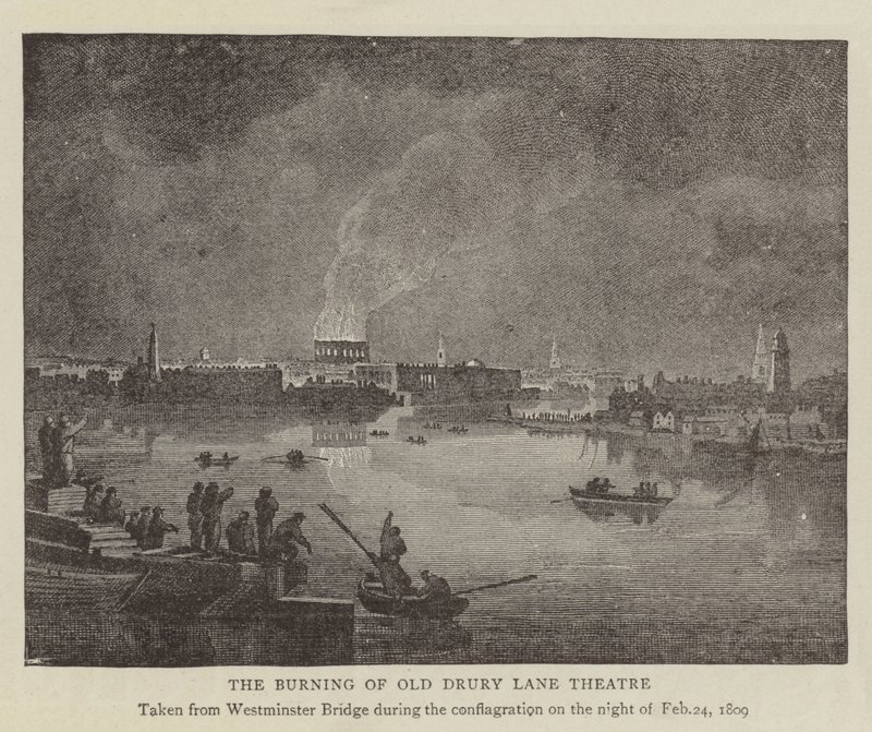 El Incendio del Viejo Teatro Drury Lane de English School