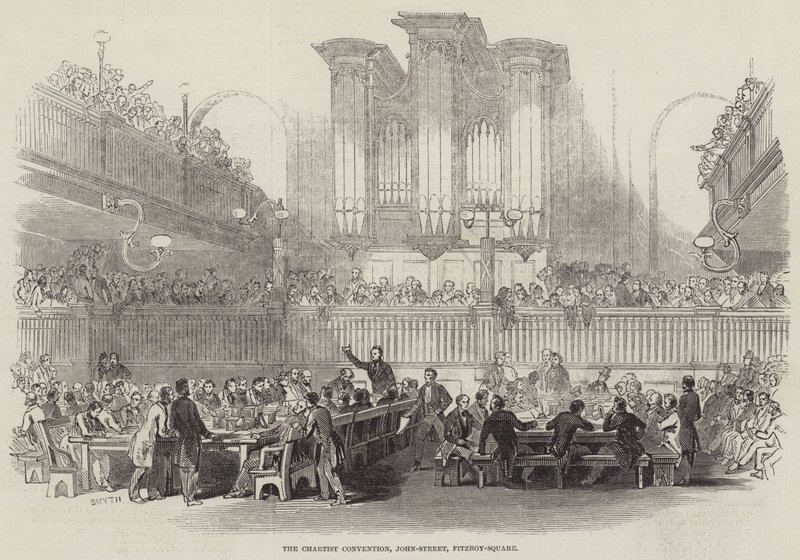 La Convención Cartista, John-Street, Fitzroy-Square de English School