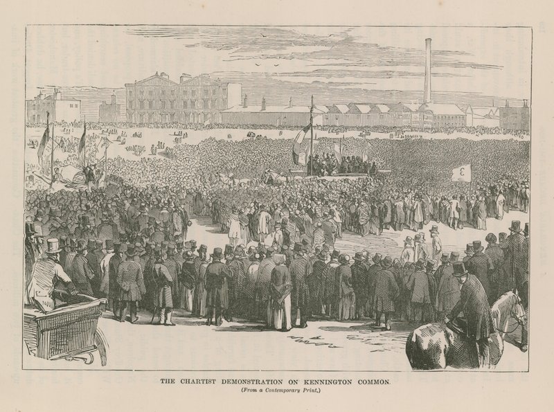 La manifestación cartista en Kennington Common de English School