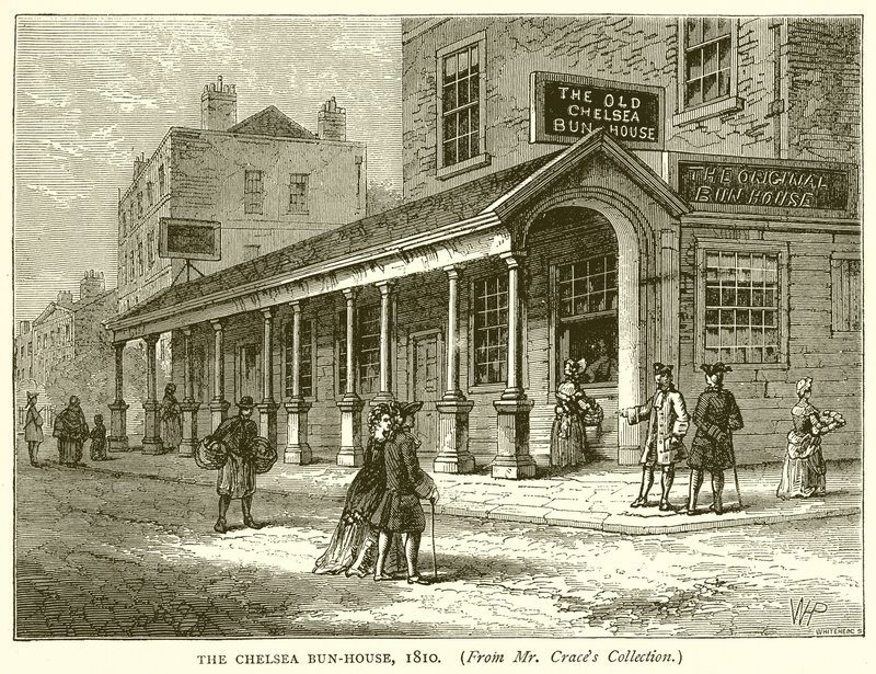 La casa de los bollos de Chelsea, 1810 de English School